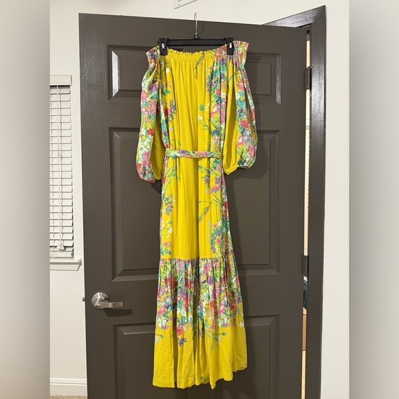 Anthropologie Eliora Off the Shoulder Floral Maxi Dress - Picture 3 of 6